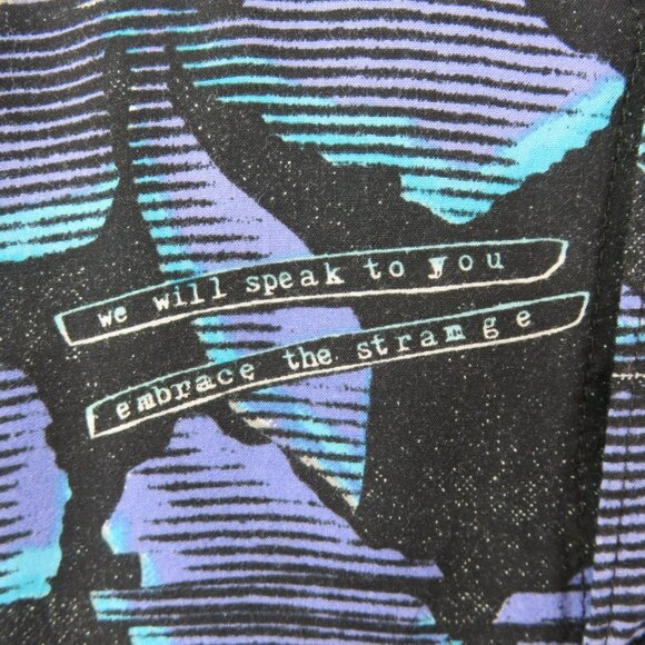 Volcom Hawaiian Shirt Youth 14 XL Black Blue Purple Floral Skate Surf SS - Picture 5 of 11